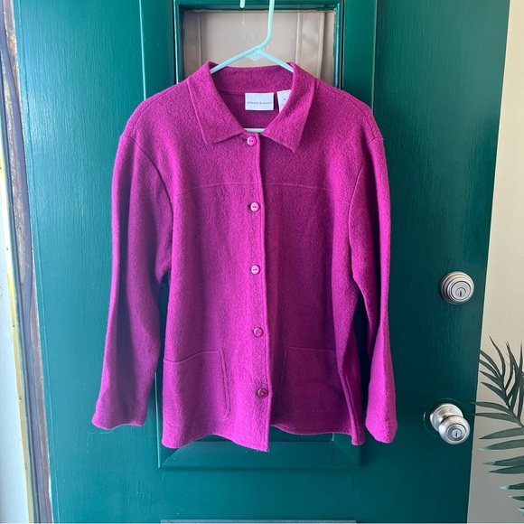 Alfred Dunner Jackets & Blazers - Alfred Dunner Vibrant Pink Teddy Jacket